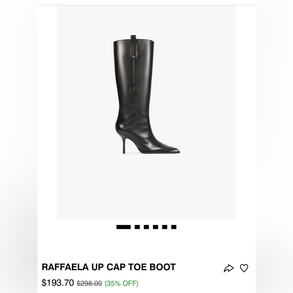 SCHUTZ TALL BLACK BOOTS WITH METAL TOE CAP…. New/Never worn…. Size 9.5